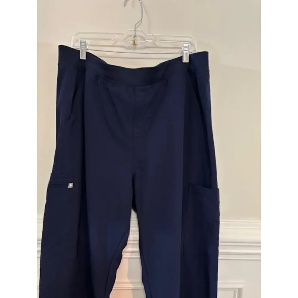 Figs Scrub Pants Mens 2XL Navy Blue Medical Drawstring Straight Leg XXL